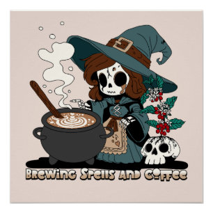 Póster Feiticeira: Espelhos e Café