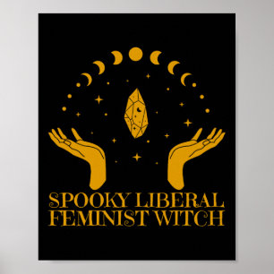 Poster Feiticeira Liberalista Spooky, Bruxa de Halloween