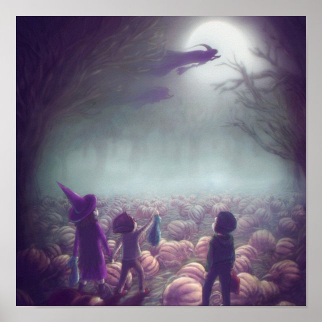 Poster Feiticeiras De Abóbora Que Voam No Passado (Frente)