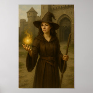 Poster Feiticeiras na Porta do Castelo - Relógio de Estre