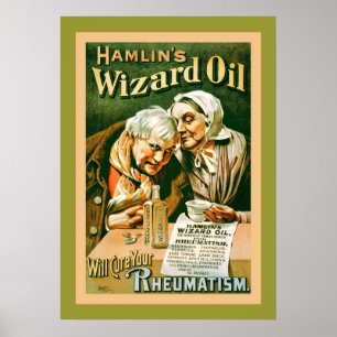 Poster Feiticeiro de Hamlin Oil ~ Vintage Advertising