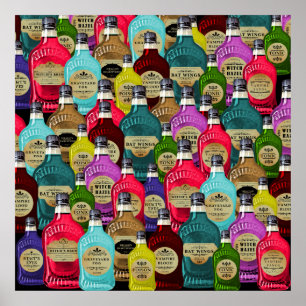 Póster Feiticeiro Magic Potion Apothecary Tonic Botles