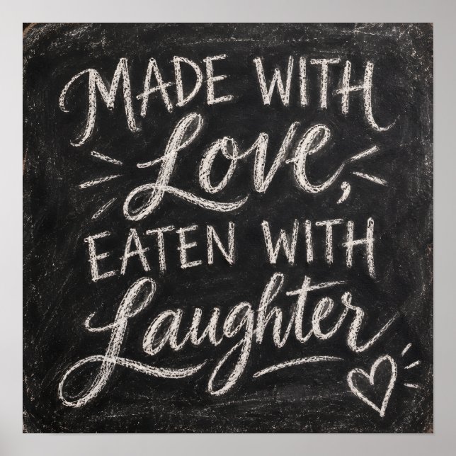 Poster Feito Com Amor, Comido Com Riso (Frente)