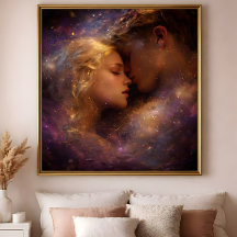 Feito de Luz Estelar: Um Abraço de Amor Celestial
