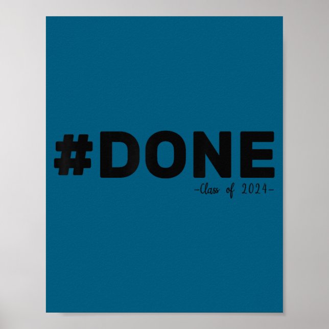 Poster #feito graduado da turma de 2024 engraçado formatu (Frente)