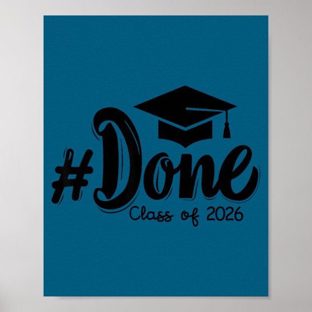 Poster Feito graduado da turma de 2026 engraçado 2026 for (Frente)
