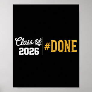Poster Feito graduado da turma de 2026 engraçado graduaçã