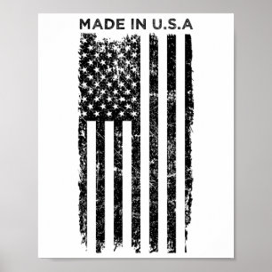 Poster Feito Na Bandeira Americana Patriótica Em 4 De Jul