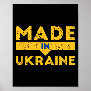 Poster Feito Na Ucrânia Presente Ucraniano Símbolos Ucran