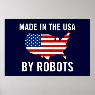 Póster Feito nos EUA por Robots