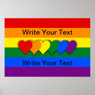 Poster feito sob encomenda da bandeira de LGBT