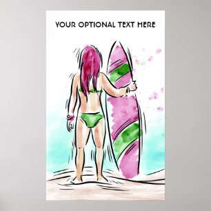 Poster feito sob encomenda do texto da menina do