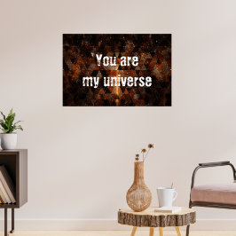 Poster Feixe dourado no universo geométrico cintilante
