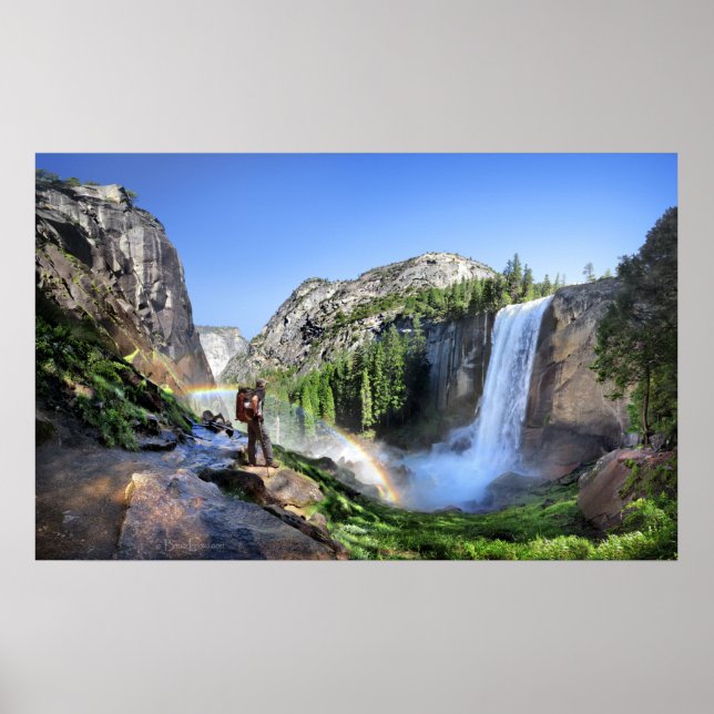 Poster Feixe-queda vernal e arco-íris - Yosemite (Frente)
