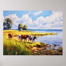 Poster Felicidade Báltica do Bodden Repouso Pacífico em M