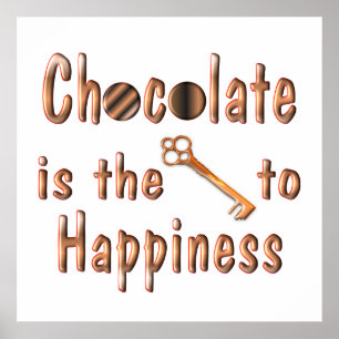 Póster Felicidade do chocolate
