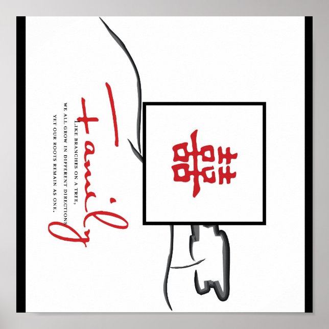 Poster Felicidade dupla familiar (Frente)