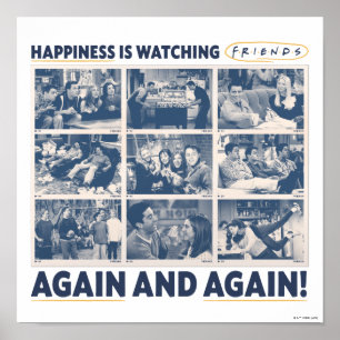Poster Felicidade é Assistir FRIENDS™ Novamente e Novamen