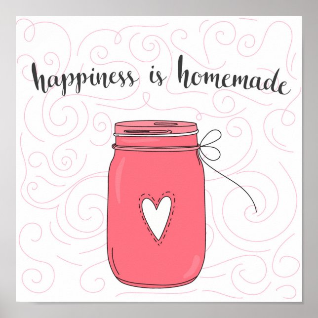 Poster Felicidade é caseira (Frente)
