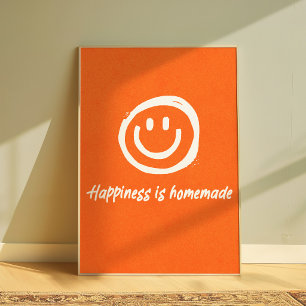 Poster Felicidade é Caseira Cartaz de Citação Positiva