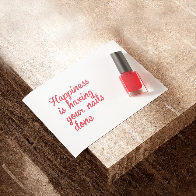 Poster Felicidade é fazer suas unhas, salão de unhas (Criador carregado)