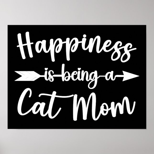 Poster Felicidade É Ser Um Dia de as mães Engraçado Da Mã (Frente)