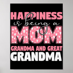 Poster Felicidade É Ser Uma Avó E Excelente Da Mãe