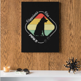 Poster Felicidade tem patas Design