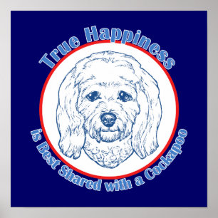 Poster Felicidade verdadeira com um Cockapoo