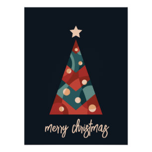 Póster Felicidades natalinas arte sazonal árvore de natal