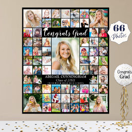 Poster Felicita a Cor Personalizada da Colagem de Fotogra