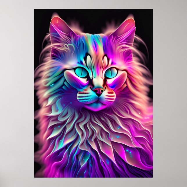Poster Feline Fractal Beauty 250 (Frente)