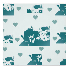 Póster Feline Friends. Adorable Kitten Duo.