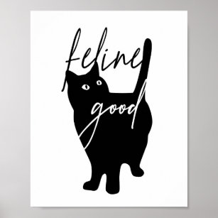 Poster Feline Good Cat Silhouette
