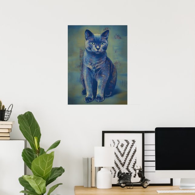 Poster Feline Místico (Escritório em casa)