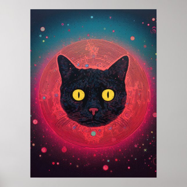 Poster Felino Cósmico: O Estrelo (Frente)