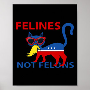 Poster Felinos Não São Criminosos Kamala Gata Divertida C