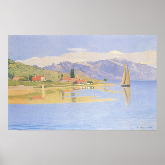 Póster Felix Vallotton - O porto de Pully (Frente)