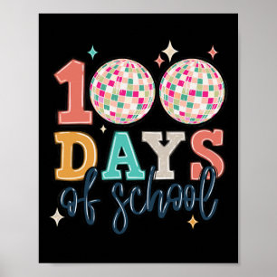Poster Feliz 100º Dia Da Professora Da Escola Groovy Disc