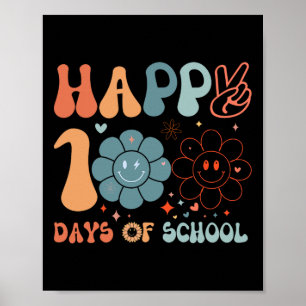 Poster Feliz 100º Dia De Professora Em Groovy, Aluno W