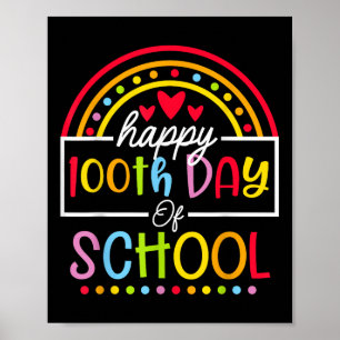 Poster Feliz 100º Dia De Professores Crianças De 100 Dias
