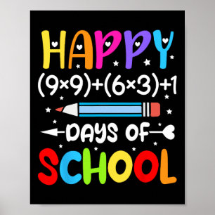 Poster Feliz 100º Dia De Professores De Matemática Na Esc