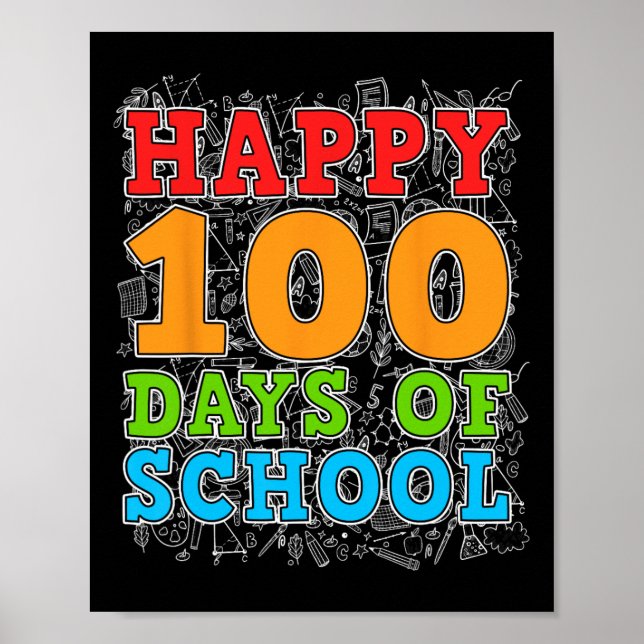 Poster Feliz 100º Dia De Professores Estudantes 100 (Frente)