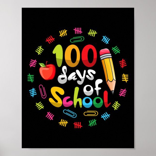 Poster Feliz 100º Dia de Professores Estudantes 100 Da (Frente)