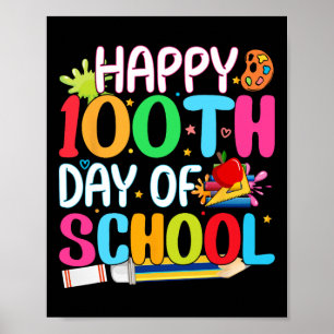 Poster Feliz 100º Dia de Professores Professores Crianças