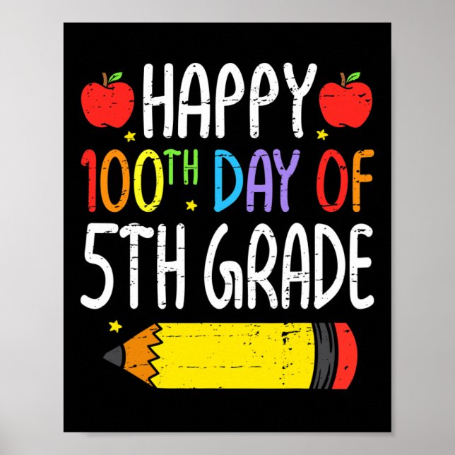 Poster Feliz 100º Dia dos Estudantes do 5º ano 10 (Frente)