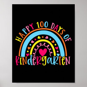 Poster Feliz 100 Dias De Jardim De Infância 100 Dias De E