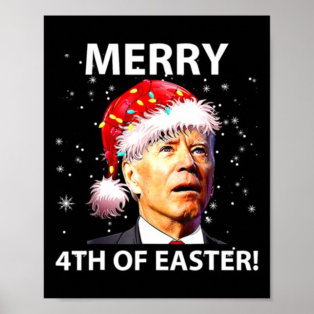 Poster Feliz 4º Da Diversão Páscoa Joe Biden Natal Feio (Frente)