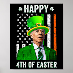 Poster Feliz 4º Dia De Diversão Da Páscoa Joe Biden Dia d