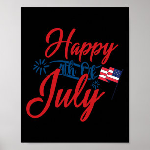 Poster Feliz 4 de Julho América Patriótica Independência